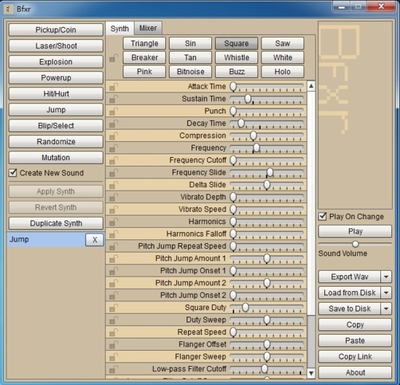 Bfxr游戲音效軟件的設計與制作